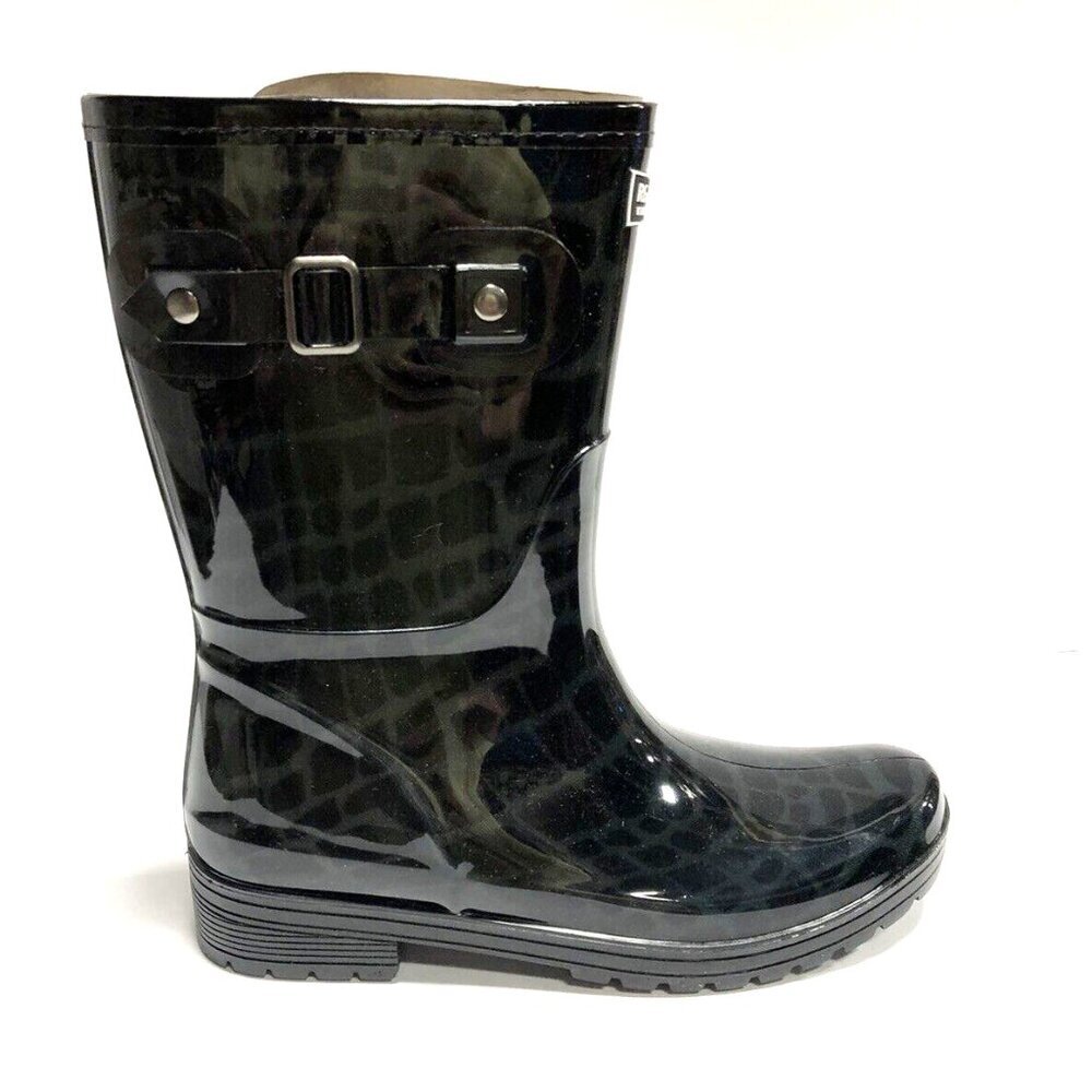 Kenneth Cole Women's Rain Buckle Boots Black, Size 8M